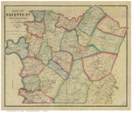Fayette County Pennsylvania 1865 - Old Map Reprint