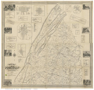 Frankin County Pennsylvania 1858 Copy 2 - Old Map Reprint