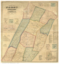 Fulton County Pennsylvania 1873 - Old Map Reprint