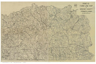 Greene County Pennsylvania 1897 - Old Map Reprint