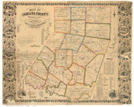 Indiana County Pennsylvania 1856 - Old Map Reprint