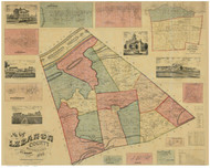 Lebanon County Pennsylvania 1860 - Old Map Reprint