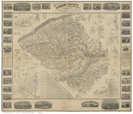 Lehigh County Pennsylvania 1862 Copy 2 - Old Map Reprint