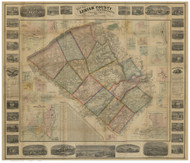Lehigh County Pennsylvania 1865 - Old Map Reprint