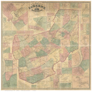 Luzerne County Pennsylvania 1864 - Old Map Reprint