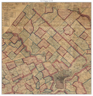 Montgomery County Pennsylvania 1860 - Old Map Reprint