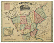 Northampton County Pennsylvania 1851 - Old Map Reprint