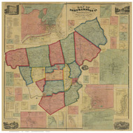 Northampton County Pennsylvania 1860 - Old Map Reprint