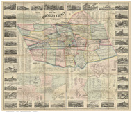 Schuylkill County Pennsylvania 1863 - Old Map Reprint
