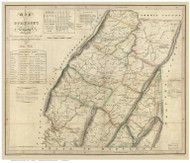 Somerset County Pennsylvania 1830 - Old Map Reprint