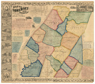 Somerset County Pennsylvania 1860 - Old Map Reprint