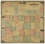 Susquehanna County Pennsylvania 1858 - Old Map Reprint