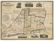 Union County Pennsylvania 1856 Copy A - Old Map Reprint