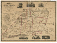 Union County Pennsylvania 1856 Copy B - Old Map Reprint