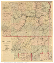 Warren & Forest County Pennsylvania 1882 - Old Map Reprint