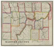 Warren County Pennsylvania 1865 Barnes - Old Map Reprint