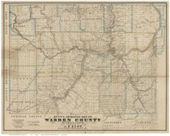 Warren County Pennsylvania 1865 Hunt - Old Map Reprint