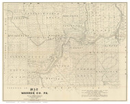 Warren County Pennsylvania 1889 - Old Map Reprint