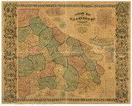 Washington County Pennsylvania 1856 - Old Map Reprint