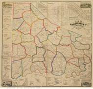 Washington County Pennsylvania 1861 - Old Map Reprint