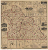 York County Pennsylvania 1860 - Old Map Reprint
