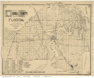 Duval County Florida 1885 - Old Map Reprint