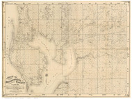 Hillsborough County Florida 1882 - Old Map Reprint