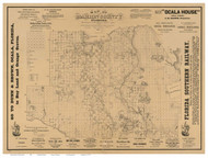 Volusia County Florida 1883 - Old Map Reprint - OLD MAPS