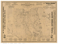 Marion County Florida 1883 - Old Map Reprint