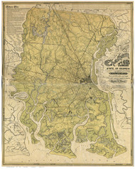 Chatham County 1875 Georgia - Old Map Reprint