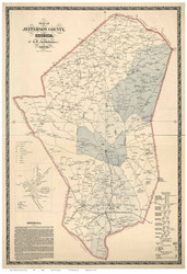 Jefferson County 1879 Georgia - Old Map Reprint
