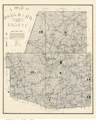 Paulding County 1896 Georgia - Old Map Reprint