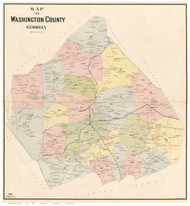Washington County 1897 Georgia - Old Map Reprint