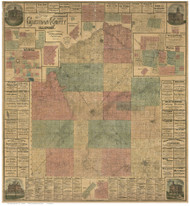 Christian County, Illinois 1872 - Old Map Reprint