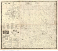 Edgar County, Illinois 1870 - Old Map Reprint