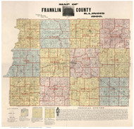Franklin County, Illinois 1900 - Old Map Reprint