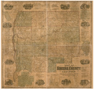 Greene County, Illinois 1861 - Old Map Reprint