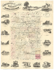 Iroquois, Kankakee County, Illinois 1859 - Old Map Reprint