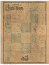 Lake County, Illinois 1861 - Old Map Reprint