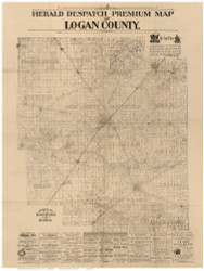 Logan County, Illinois 1893 - Old Map Reprint