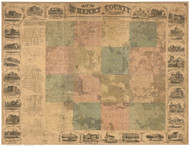 McHenry County, Illinois 1862 - Old Map Reprint