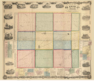 DeKalb County, Indiana 1863 - Old Map Reprint