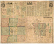 Marion County, Indiana 1866 - Old Map Reprint