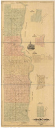 Vermillion County, Indiana 1872 - Old Map Reprint