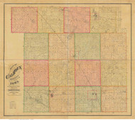 Calhoun County Iowa 1884 - Old Map Reprint