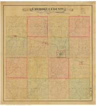Cherokee County Iowa 1884 - Old Map Reprint