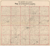 Crawford County Iowa 1898 - Old Map Reprint