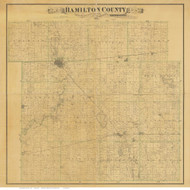 Hamilton County Iowa 1883 - Old Map Reprint