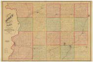 Sioux County Iowa 1884 - Old Map Reprint