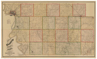 Woodbury County Iowa 1884 - Old Map Reprint LC